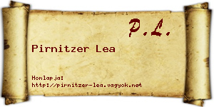 Pirnitzer Lea névjegykártya